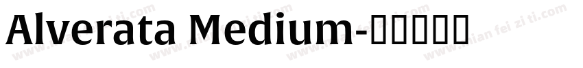 Alverata Medium字体转换